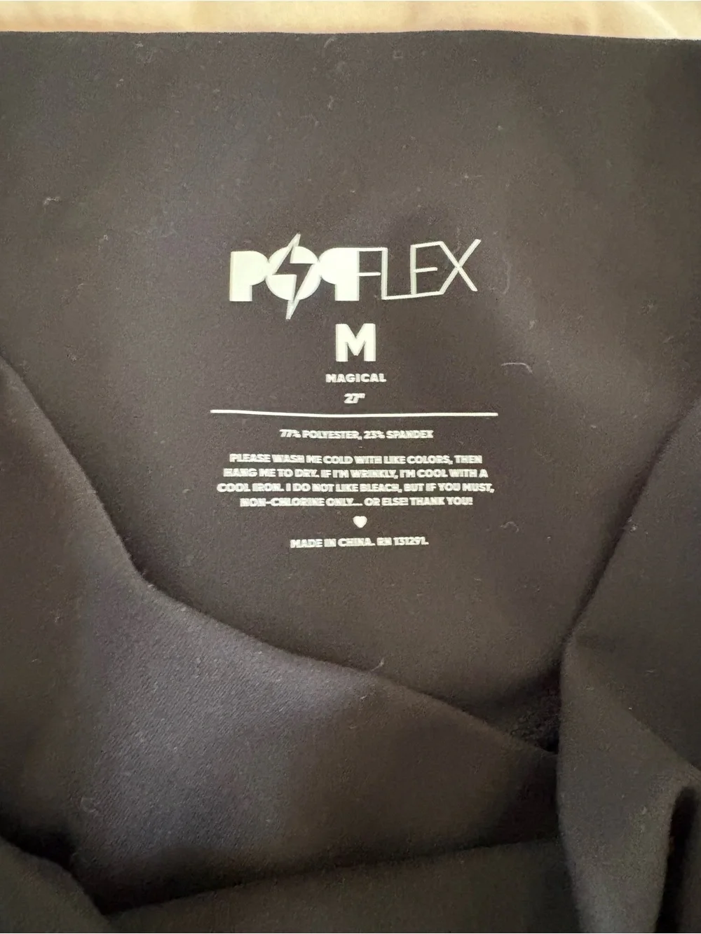POPFLEX Black Activewear leggings - Picture 2 of 3